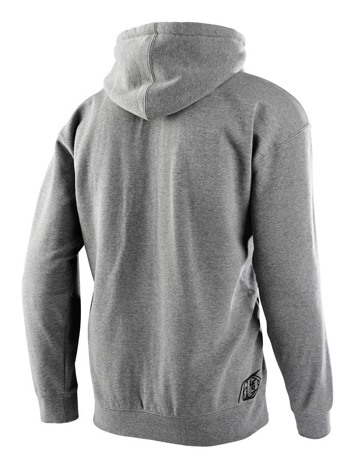 Sudadera Hoodie con Cremallera Troy Lee Designs Speed Logo Gunmetal Heather